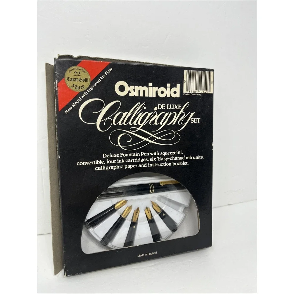 Osmiroid Deluxe Calligraphy Fountain Pen Set MISSING One